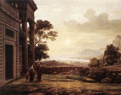 De verdrijving van Hagar door Claude Lorrain